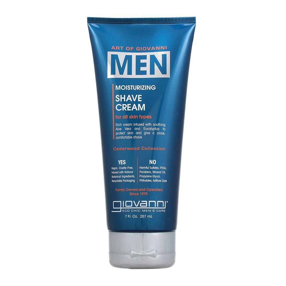 Giovanni Mens Moisturizing Shave Cream, CedarWood Collection, 7 Oz